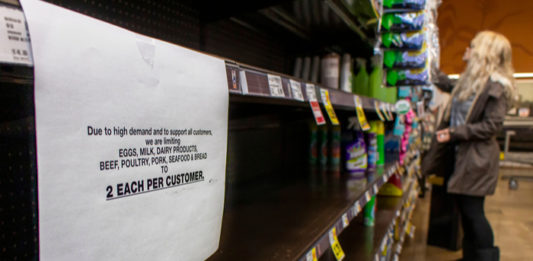 Grocers rationing stockpiling coronavirus covid-19 kantar nielsen