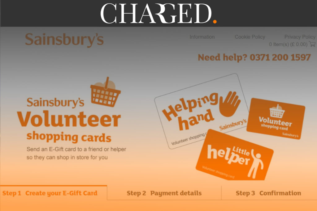 Sainsbury’s has launched an e-gift cards for elderly and vulnerable customers to send to people shopping on their behalf.