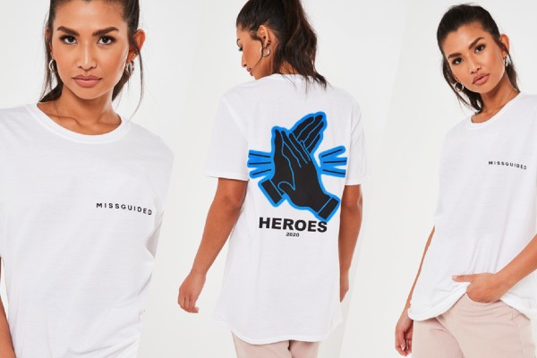 Missguided launches limited-edition NHS 'Heroes' t- shirts with 100% of profits going to support NHS charities amid Covid-19