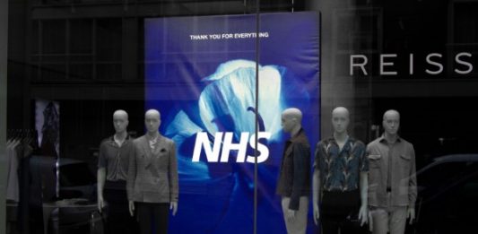 Reiss has taken steps to utilise their supply chain, stores and partners to help support the production and distribution of PPE by purchasing masks and fabric to create much-needed scrubs