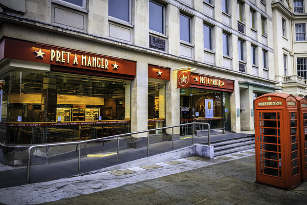Sales slump at Pret a Manger as the spread of the Omicron Covid-19 strain keeps city workers at home over December.
