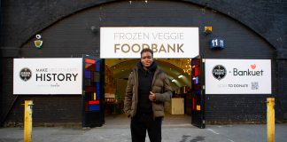Strong Roots opens the UK’s first Frozen Veggie Food Bank in Hackney, London to help tackle food poverty with help from Nicola Adams.