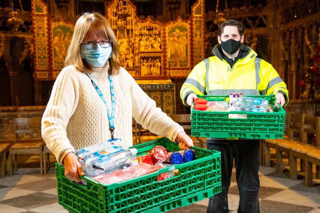 Care package donation handed to vaccination teams from Central England Co-op staff %%page%%