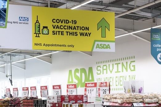 Asda opens 3rd in-store Covid vaccination centre & first in London