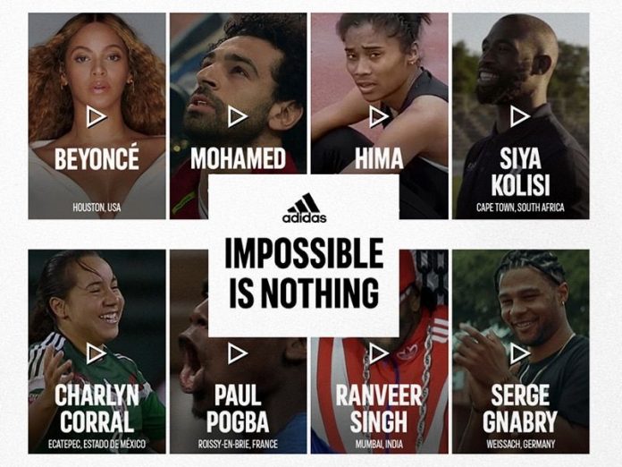Door bubbel Veel Adidas' Impossible Is Nothing campaign starring Beyoncé & other stars