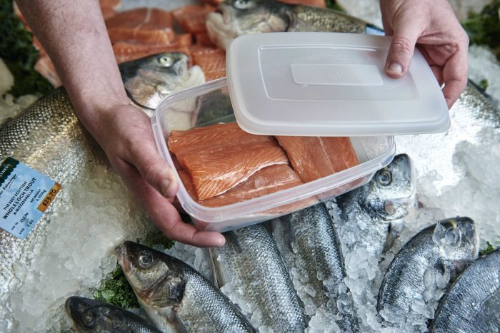 Morrisons brings back refillable containers at fresh fish & meat counters