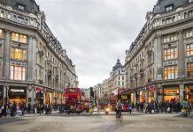 London's Oxford Street is launching a sustainability campaign at its high street stores, including John Lewis, Selfridges and Urban Outfitters.