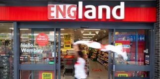Iceland renames Wembley store in support of England football team