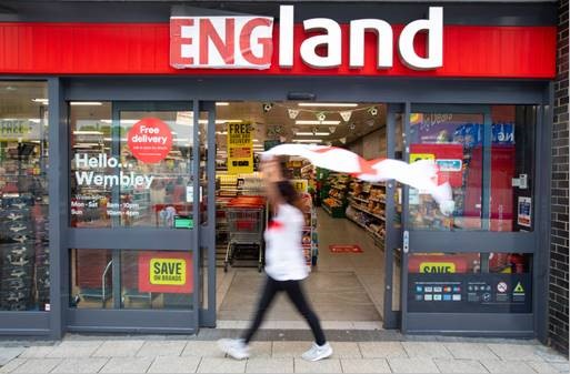 Iceland renames Wembley store in support of England football team