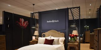 Feather & Black bed showroom