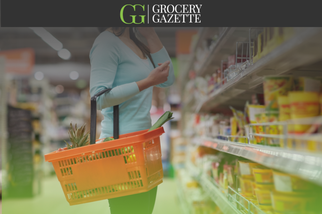 Woman holding a basket of food