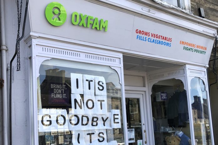 Oxfam charity shop storefront