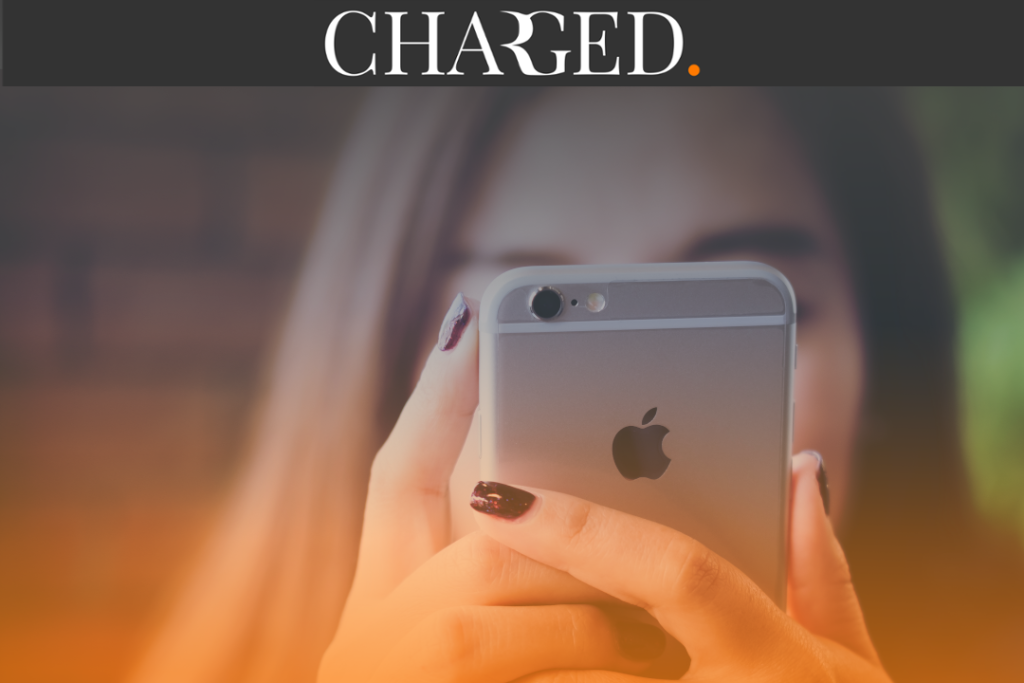 Girl holding an Iphone