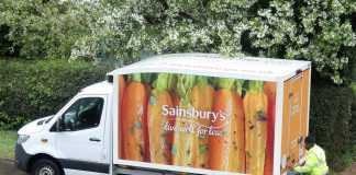 Sainsbury's grocery delivery driver