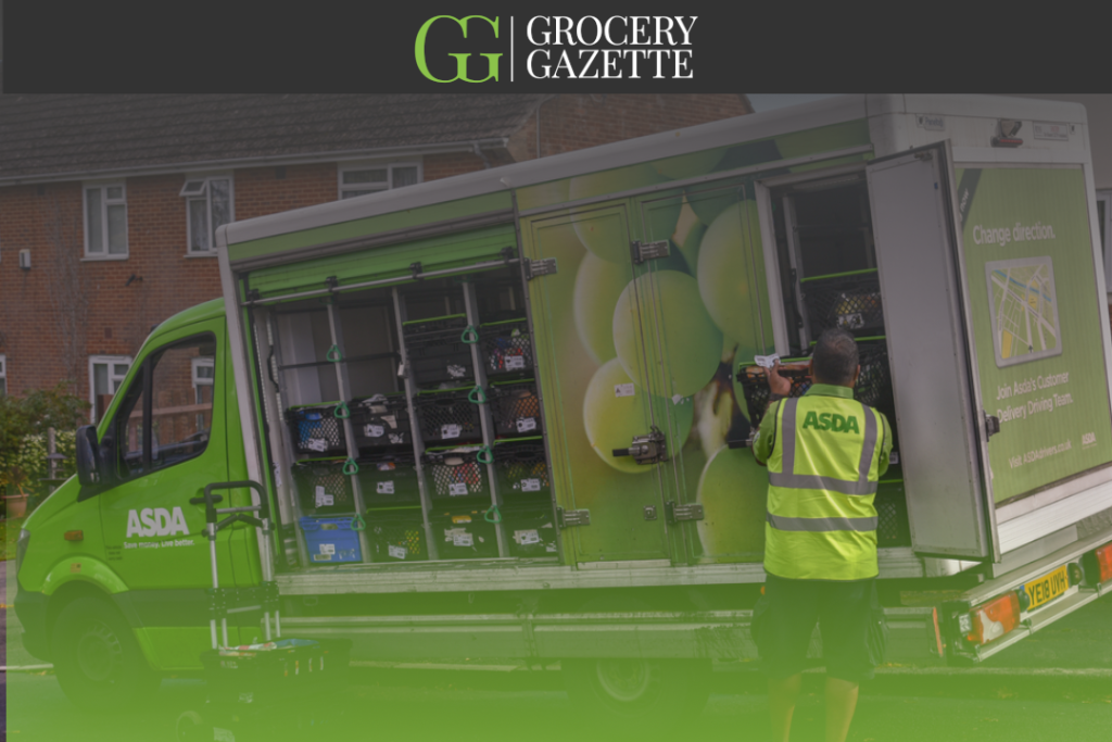 Asda delivery driver unloading his van