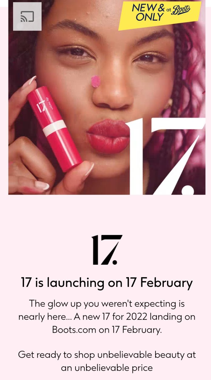 Boots is relaunching its famous 17 makeup range