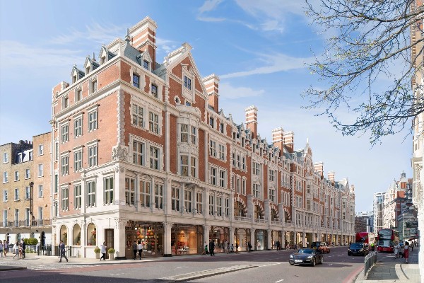 A new mixed-use retail destination for luxury brands is set to open in London’s Knightsbridge