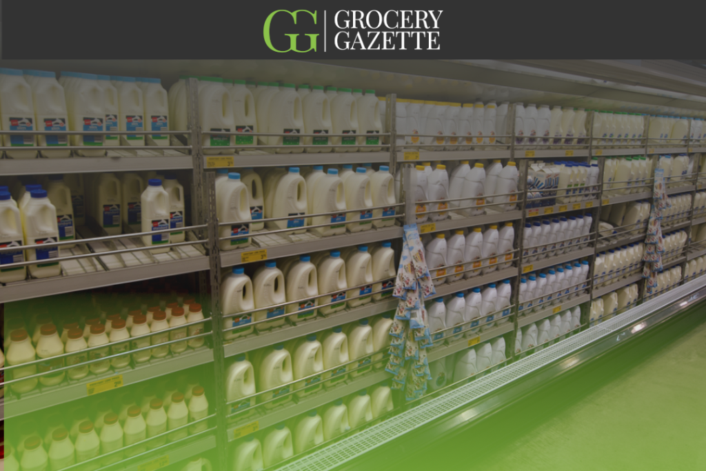 Supermarket dairy aisle