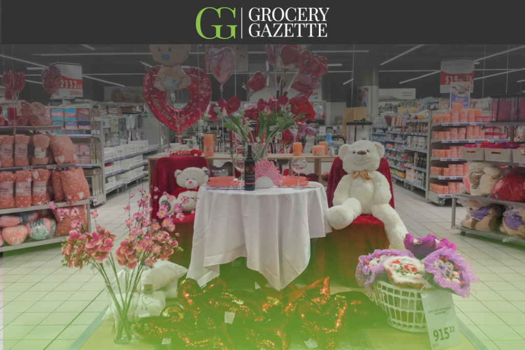 Valentines Day display at a supermarket