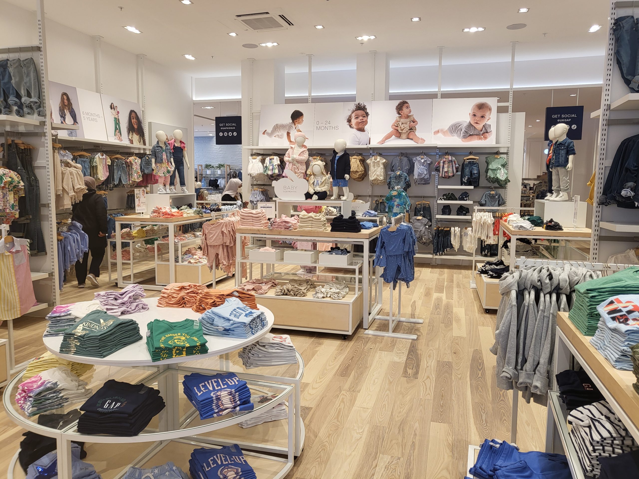 Kidswear dominates the Gap concession at Next's Oxford Street store