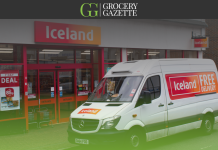 Iceland delivery van outside store