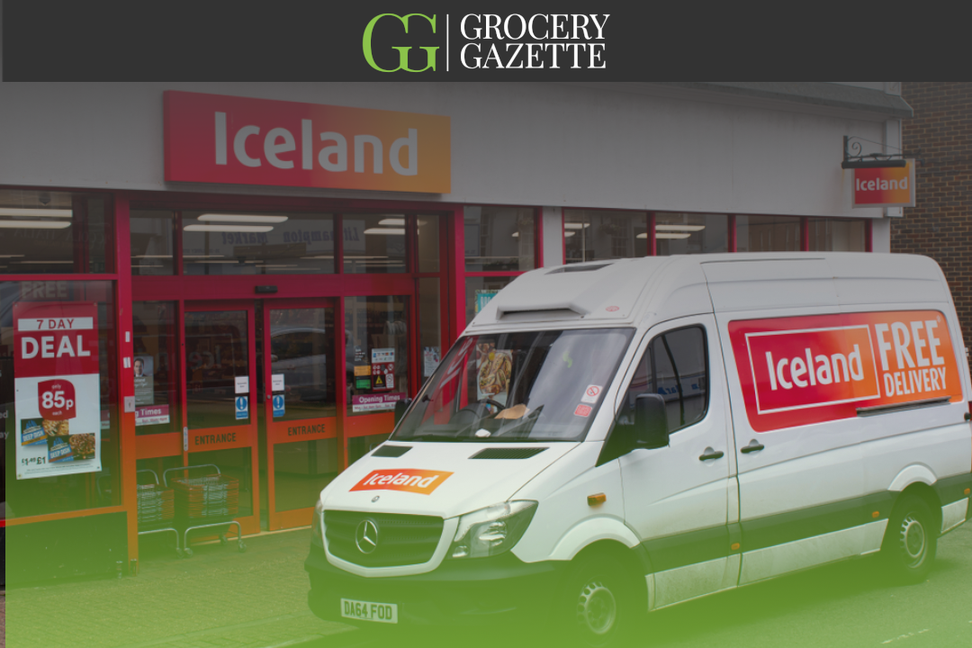 Iceland delivery van outside store