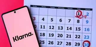 Klarna app and calendar