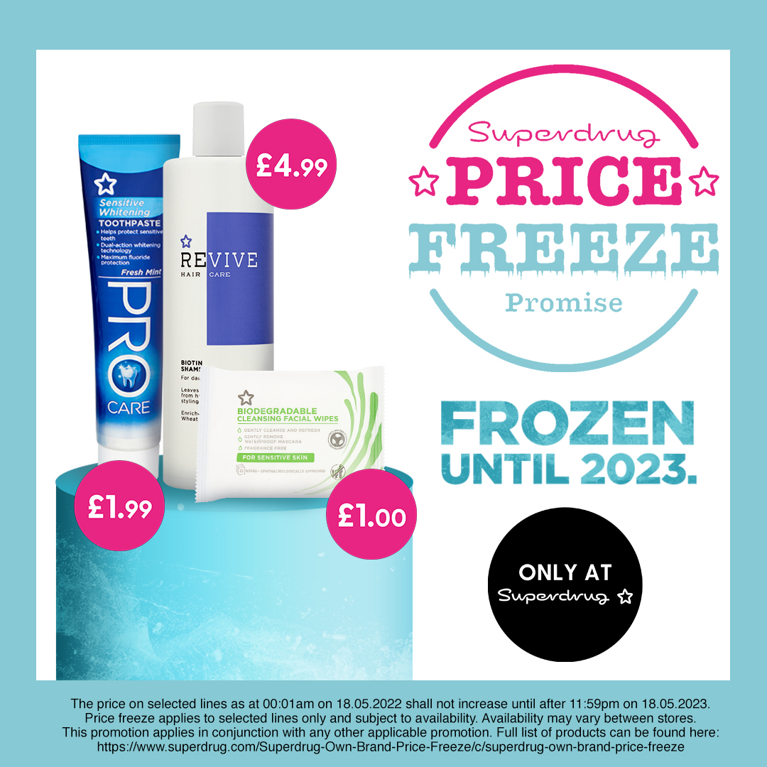 Superdrug launched its Price Freeze in April