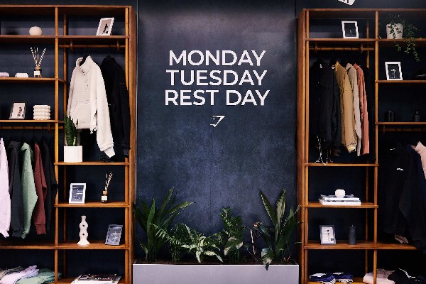Gymshark opens rest day lounge pop-up in London flagship