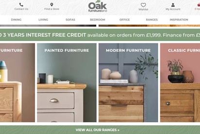 Oak furnitureland website