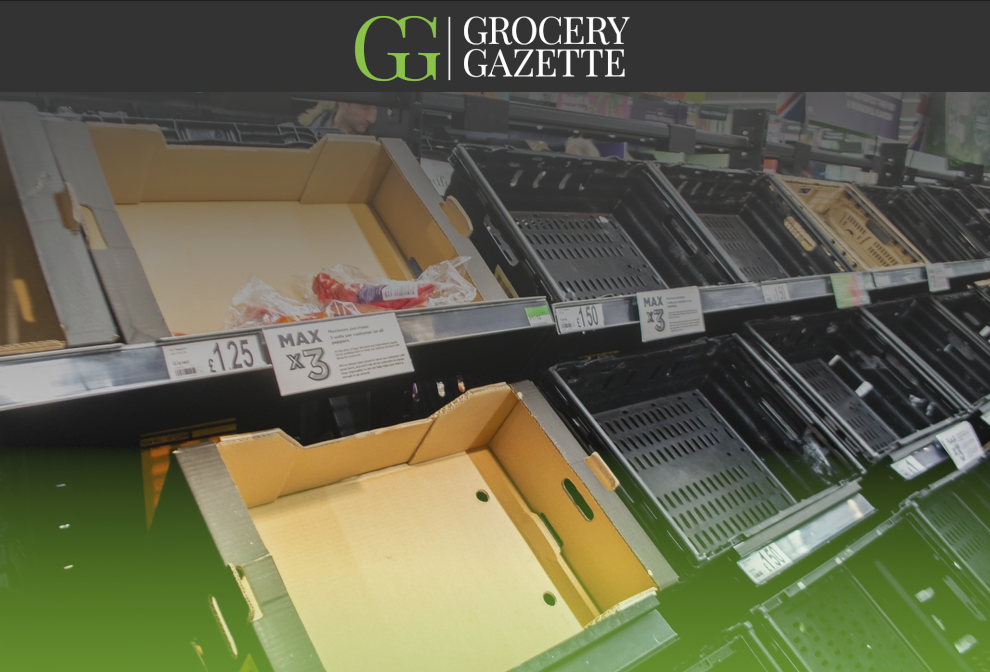 Veg shortages supermarket