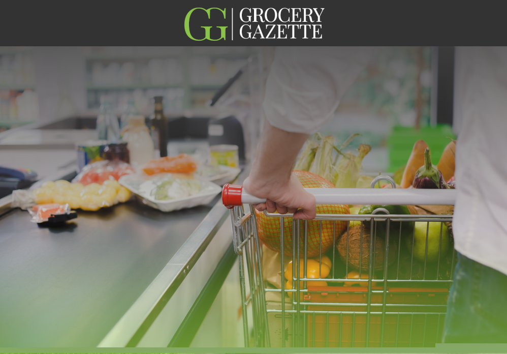 Shopping trolley in supermarket