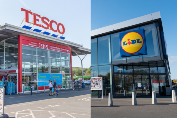Tesco and Lidl stores