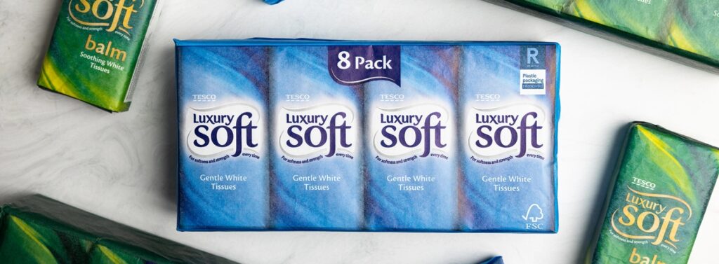Tesco plastic-free tissue packs
