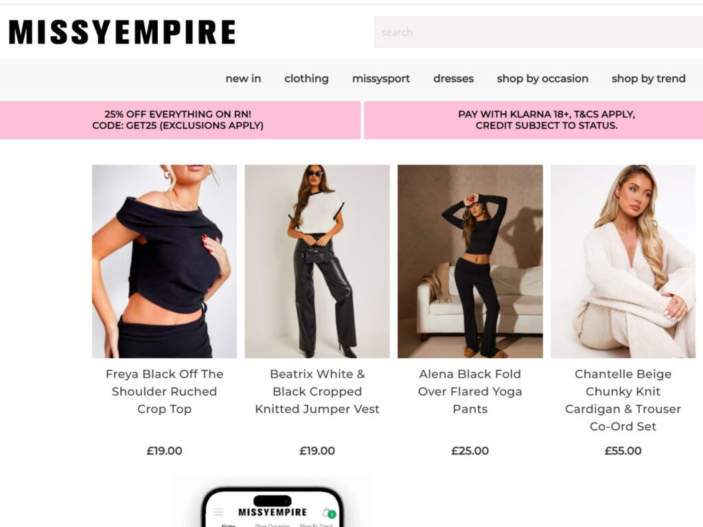 Missy Empire website