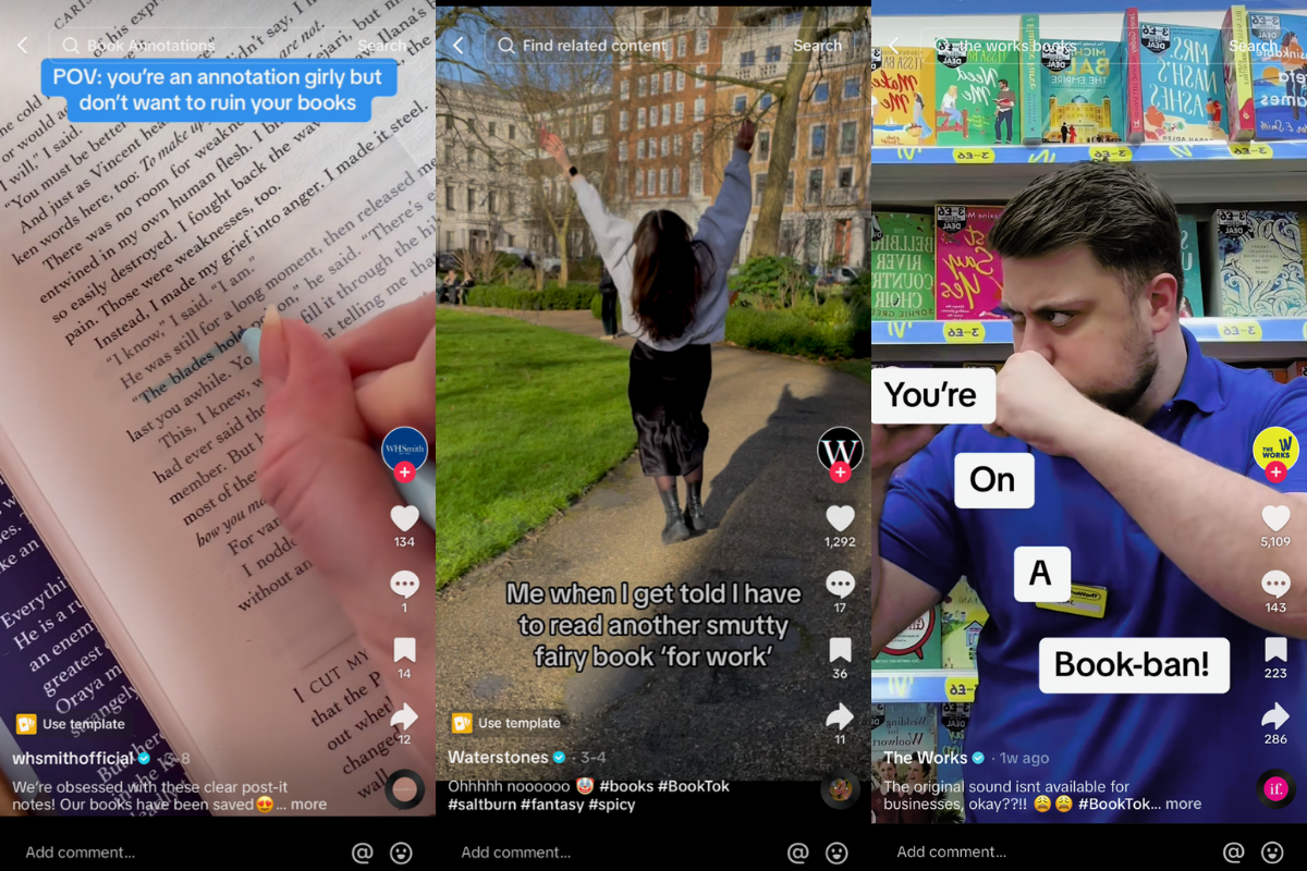 WHSmith, Waterstones and The Works on TikTok