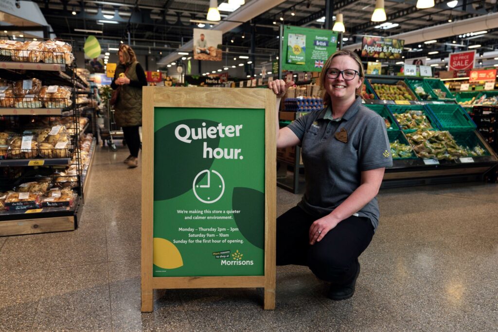Morrisons is extending its Quieter Hours across all its stores to help shoppers have a calmer shopping experience.