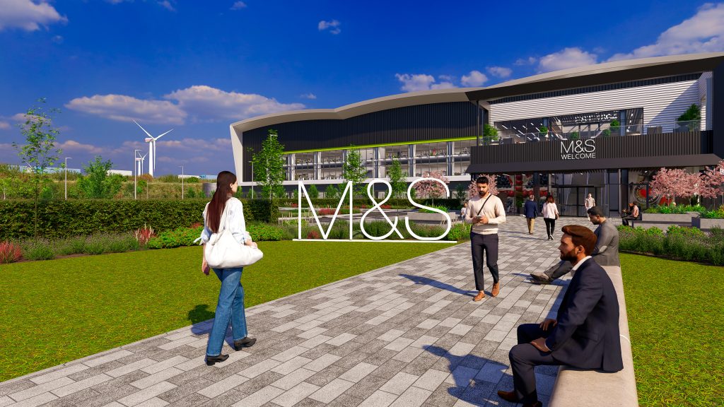 M&S unveils £340m automated food distribution hub in Northamptonshire