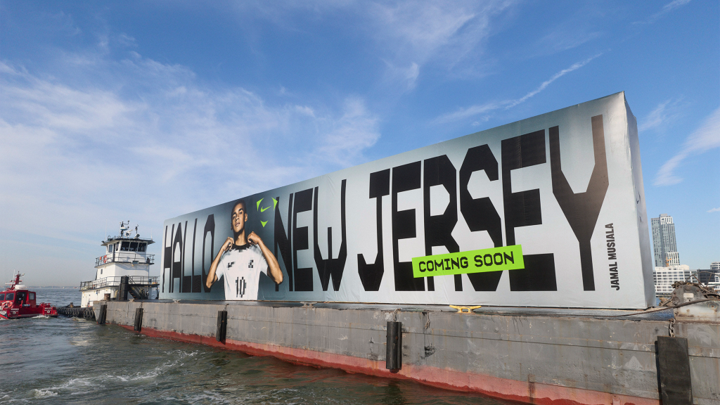 Sportswear firm Nike has teamed up with German footballer Jamal Musiala to hijack Germany's game in New Jersey.