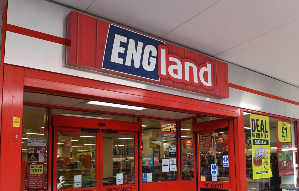 Iceland has temporarily renamed three of its supermarkets "England" in support of the national team during the World Cup.