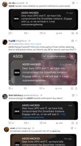 ASOS shares plummet after ‘hackers’ send threatening notification