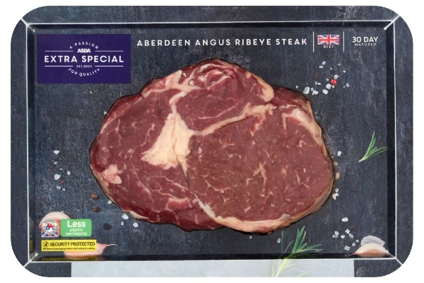 In a bid to tackle plastic pollution Asda has moved its entire steak range into 100 per cent recyclable cardboard trays.The grocer will be removing over 23 million black plastic trays each year across its Extra Special, Butchers Selection and Farm Stores lines.