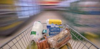Supermarket sales fell against tough comparisons