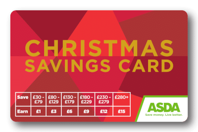 Asda Christmas Savings card bonuses customer loyalty