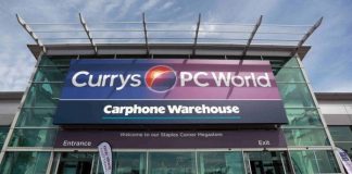 Currys PC World store with signage