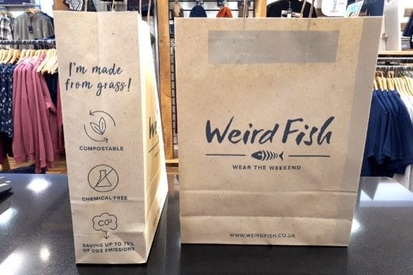 Casual and outdoor clothing retailer Weird Fish has announced the widespread introduction of grass paper carrier bags throughout its retail portfolio. It will be the first UK retailer to launch an initiate using the eco-friendly grass paper bags.