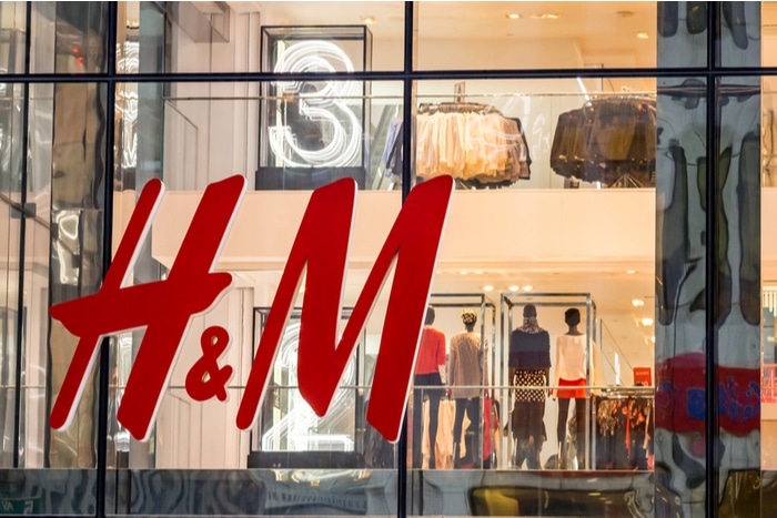 H&M store with signage